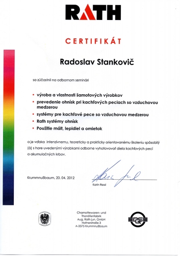 Certifikáty a osvedčenia