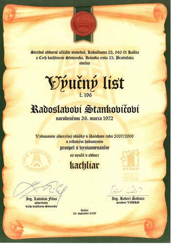 Certifikáty a osvedčenia